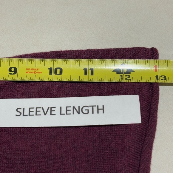 Pure Jill Kimono Cotton Sweater Tunic Top XL Burgundy Oversize Lagenlook Pocket - Picture 9 of 11